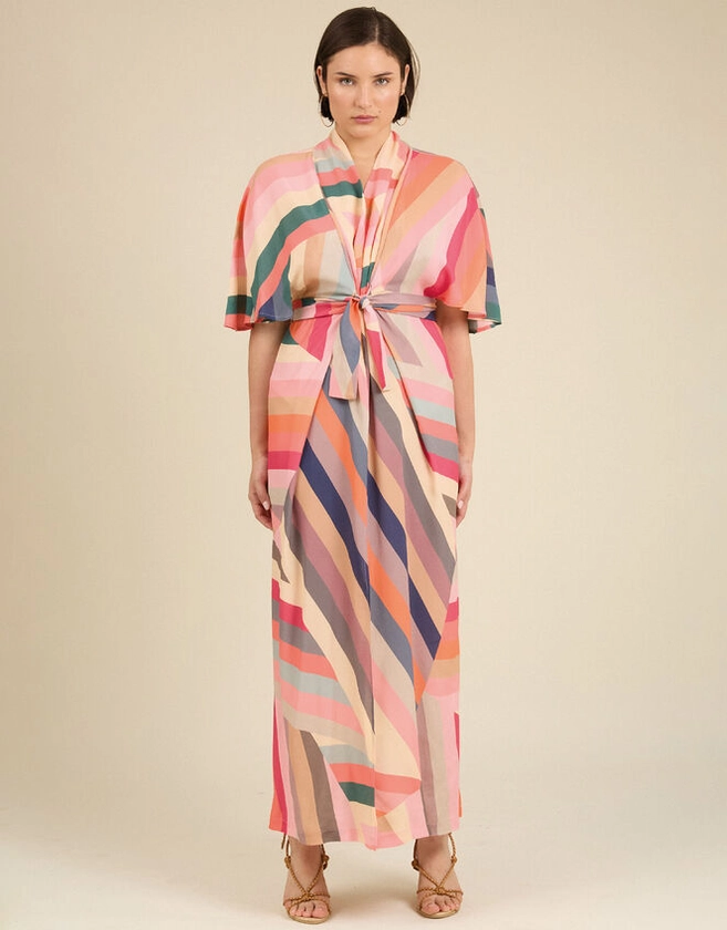 Tallulah and Hope Longer-Length Stripe Dress Multi