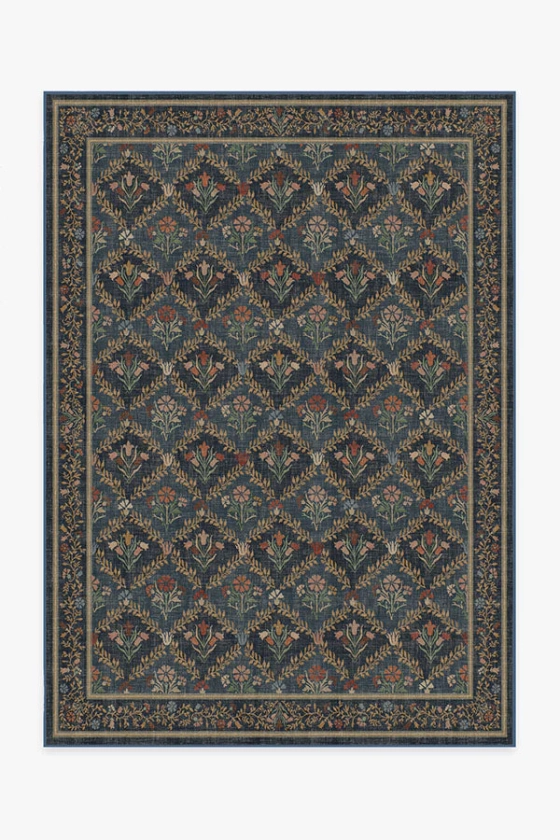 Morris & Co. Bellflowers Amber Red Rug | Ruggable