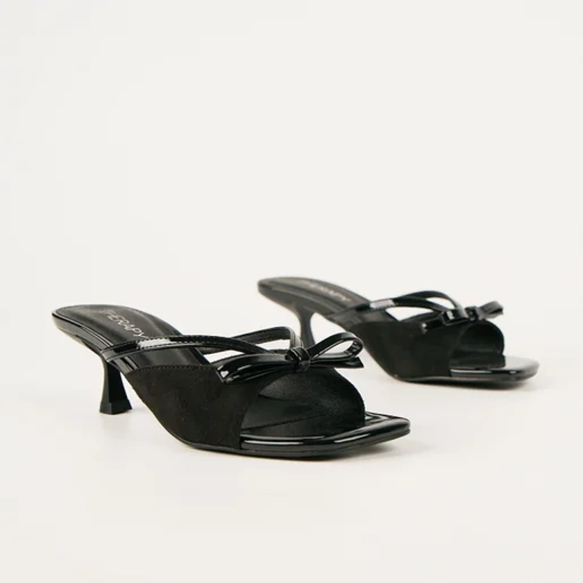 Lulu Women's Kitten Heels | Black | Womens Heeled sandals