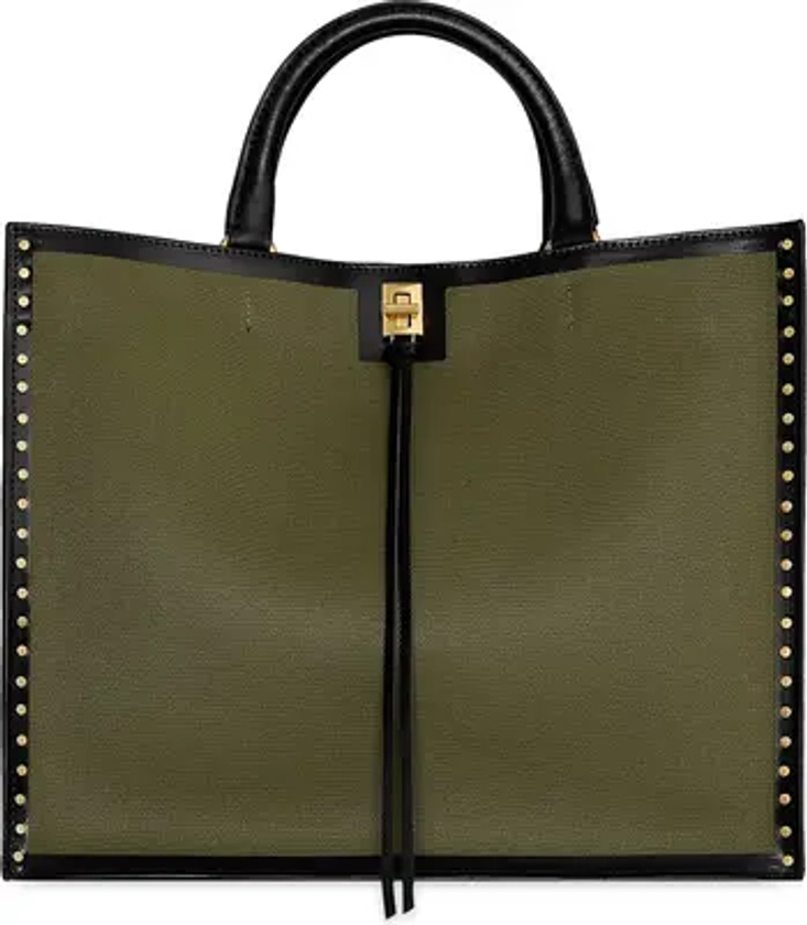 Rebecca Minkoff Darren Canvas & Leather Surplus Tote | Nordstrom