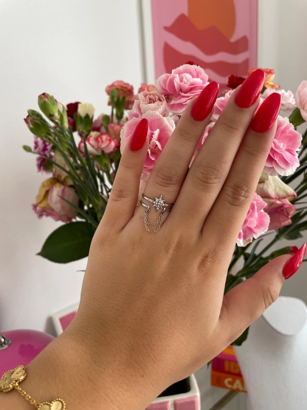 BAGUE FLEUR SILVER