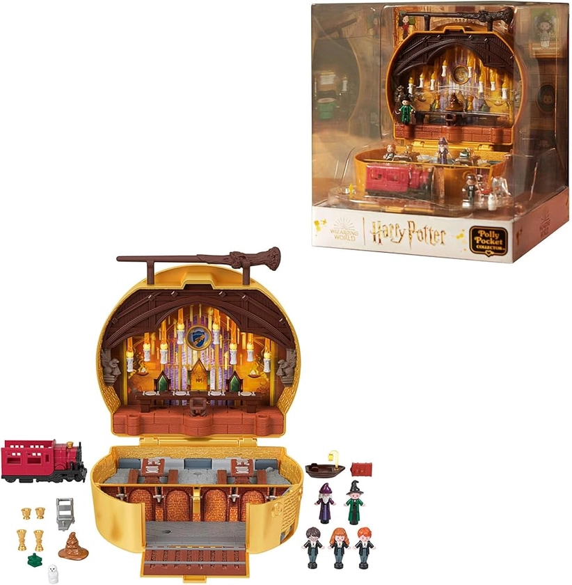 Polly Pocket Harry Potter Coffret Collector avec 5 poupées et 6 Accessoires, HRD56