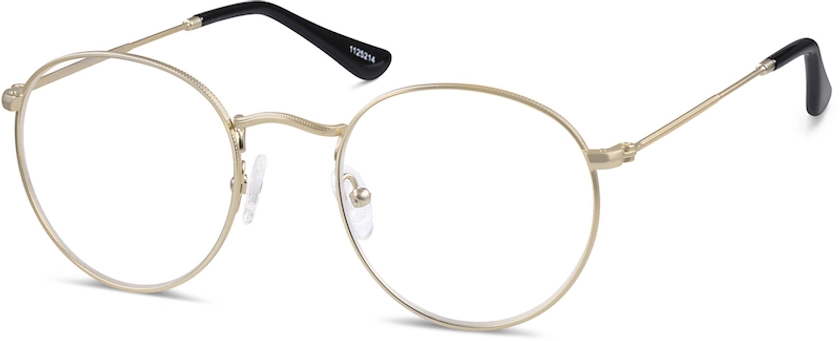 Gold Sepulveda Round Glasses #1125214 | Zenni Optical Eyeglasses