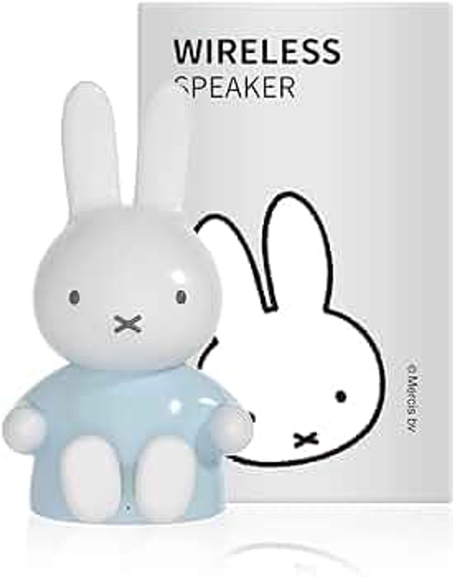 Miffy Bluetooth Figurine Speaker, Mini Bluetooth Speaker, Wireless Speaker, Portable Bluetooth Speakers (Light Blue)