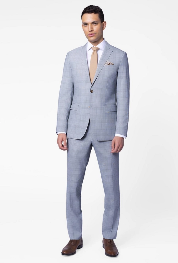 Custom Suits Made For You - Kettering Glen Check Sage Suit | INDOCHINO
