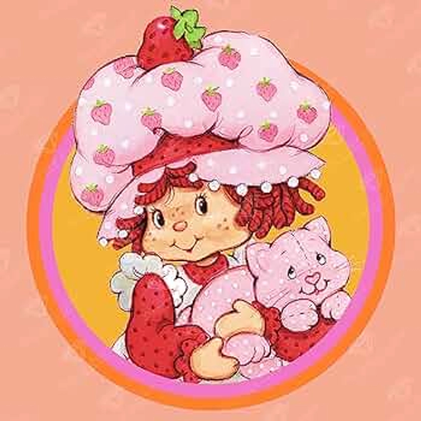 DIAMOND ART CLUB Berry Best Buddies Canvas Diamond Painting Kit, Strawberry Shortcake Diamond Canvas, Round 5D Diamond Art for Adults and All Ages, 13" x 13" (32.8 x 32.8 cm)