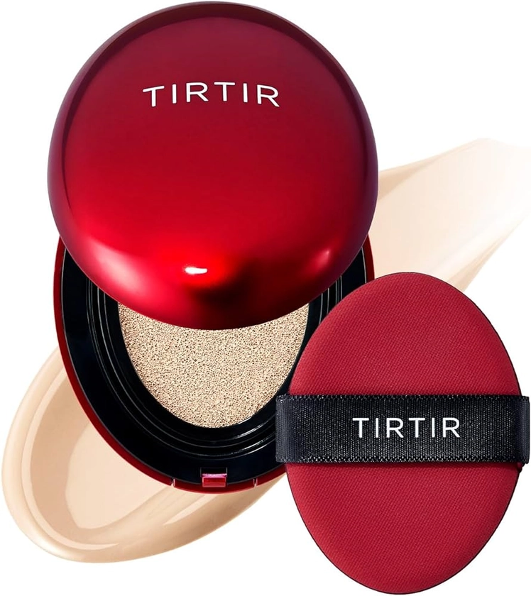 TIRTIR Mask Fit Red Cushion Foundation | Japan's No.1 Choice for Glass skin, Long-Lasting, Lightweight, Buildable Coverage, Semi-Matte (17N Vanilla, 0.63 Fl Oz (Pack of 1))