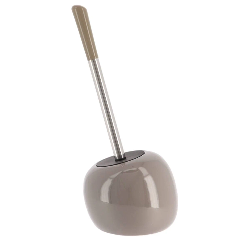 BROSSE WC DOLOMITE FORME BOULE- TAUPE - Tendance | Leroy Merlin