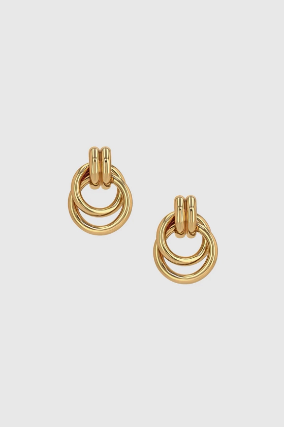 Double Knot Earrings - Gold