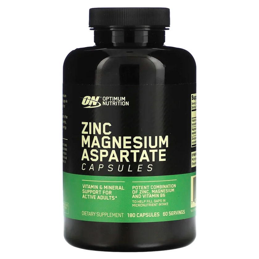Zinc Magnesium Aspartate, 180 Capsules
