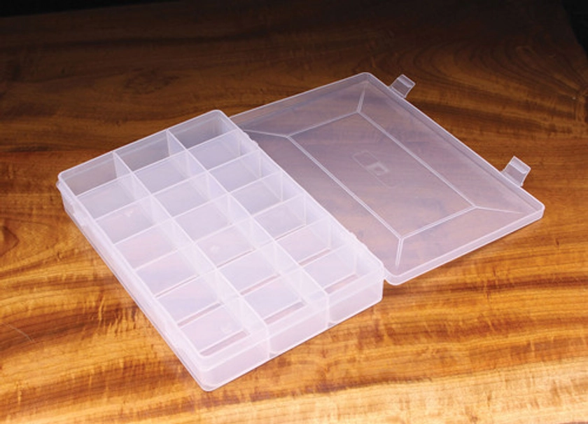 Hareline 21 Compartment Hook Box Clear Top Storage Case