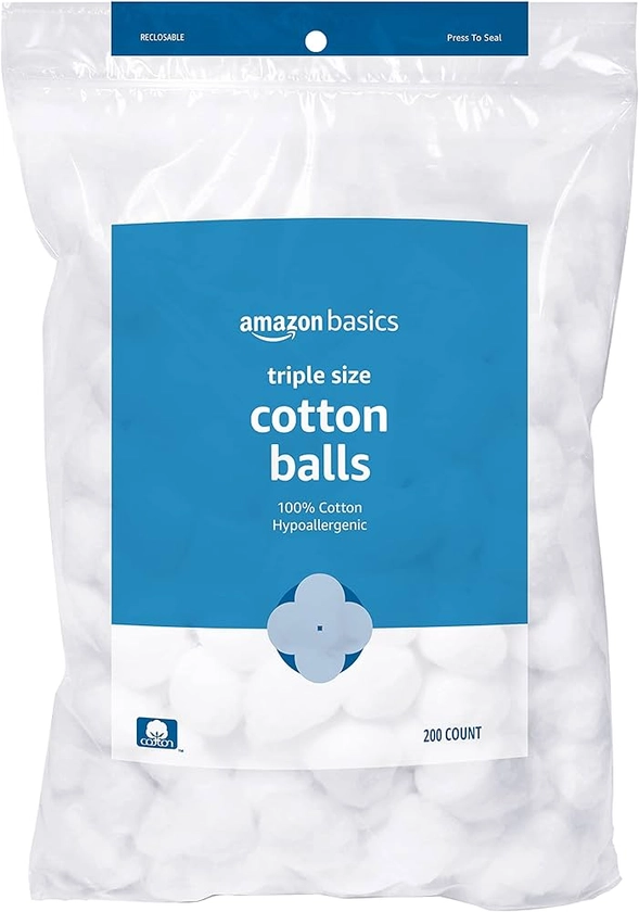 Amazon.com: Amazon Basics Cotton Balls, 200 Count (Previously Solimo)