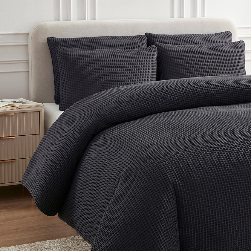 200 Thread Count Portofino Duvet Cover Cotton - Charcoal