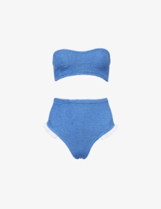 HUNZA G - Osiris frilled-trim bikini set | Selfridges.com