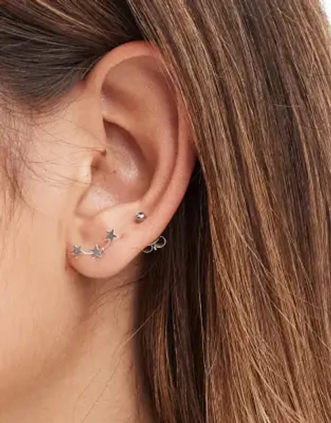 Kingsley Ryan mini star ear crawler in sterling silver | ASOS