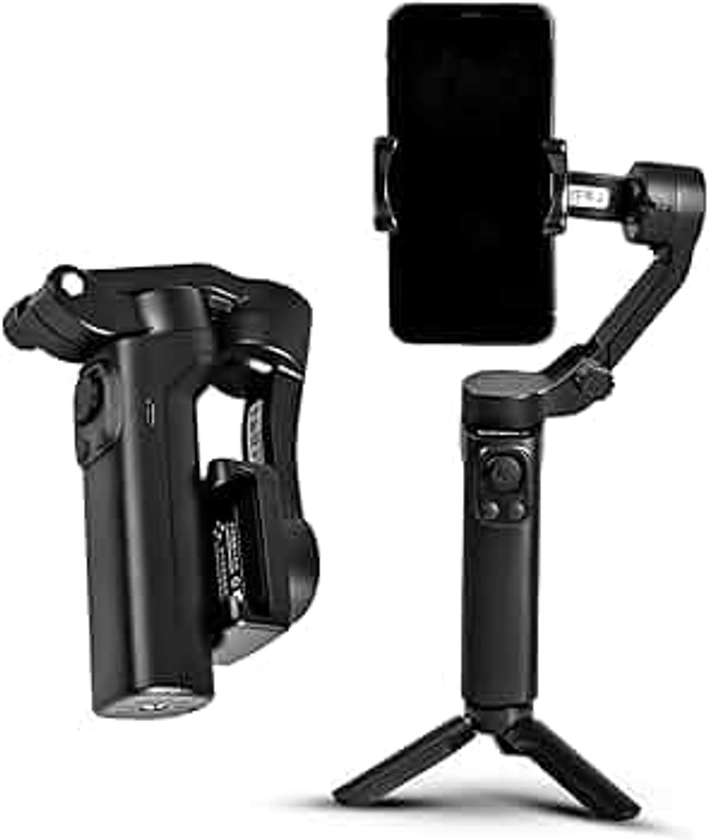 STRBDYI Stabilisateur Smartphone 3 Axes, Gimbal Stabilisateur avec Télécommande Bluetooth pour Vlogging, Youtube, Vidéo en Direct, Compatible avec iPhone/Android