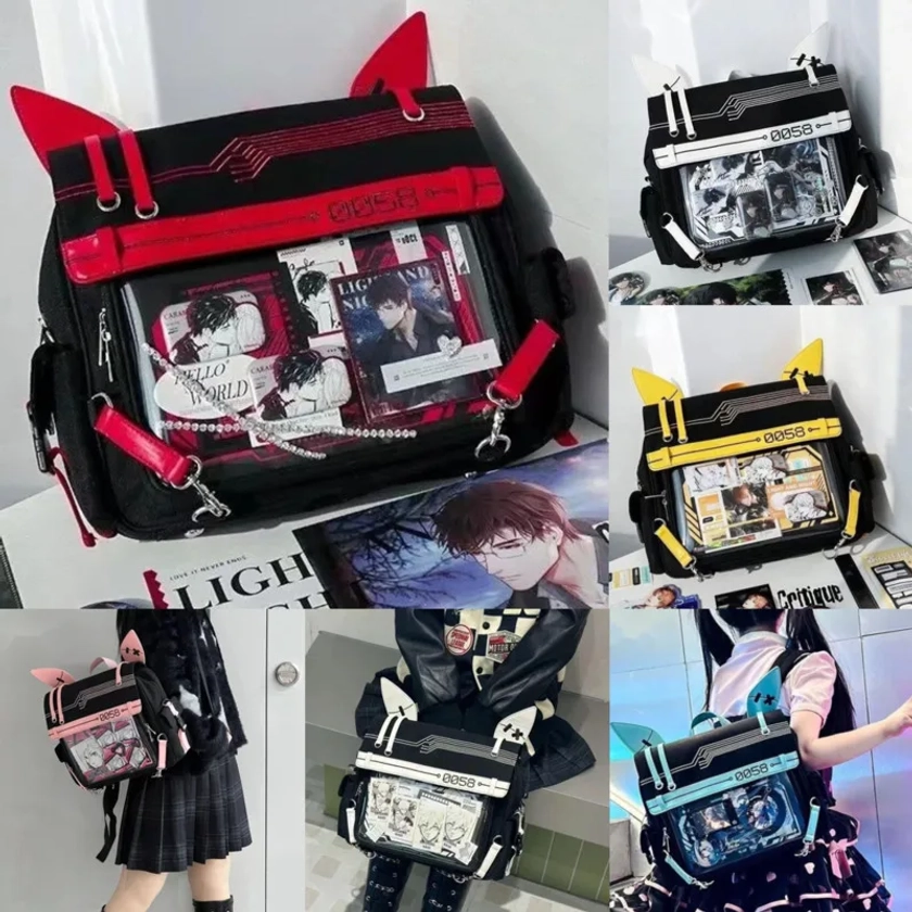 Itabag-bolsa transparente de conejo mecánico Y2k para niña, mochila exprimidora de barra versátil de gran capacidad, bolsa constante de aprendizaje, regalo, nuevo - AliExpress