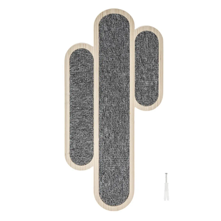 Griffoir cactus - L 29 x H 59 x l 1.7 cm - Gris, beige