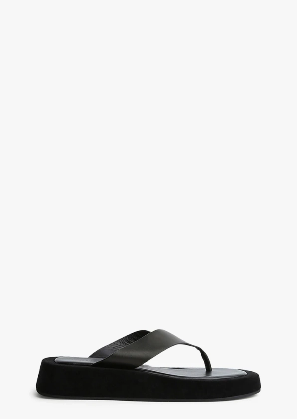Ives Black Como Sandals
