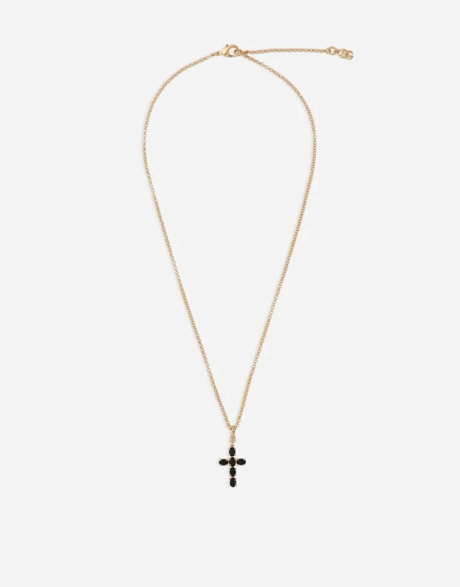 Fine chain necklace with cross in Gold for Women | Dolce&Gabbana® US