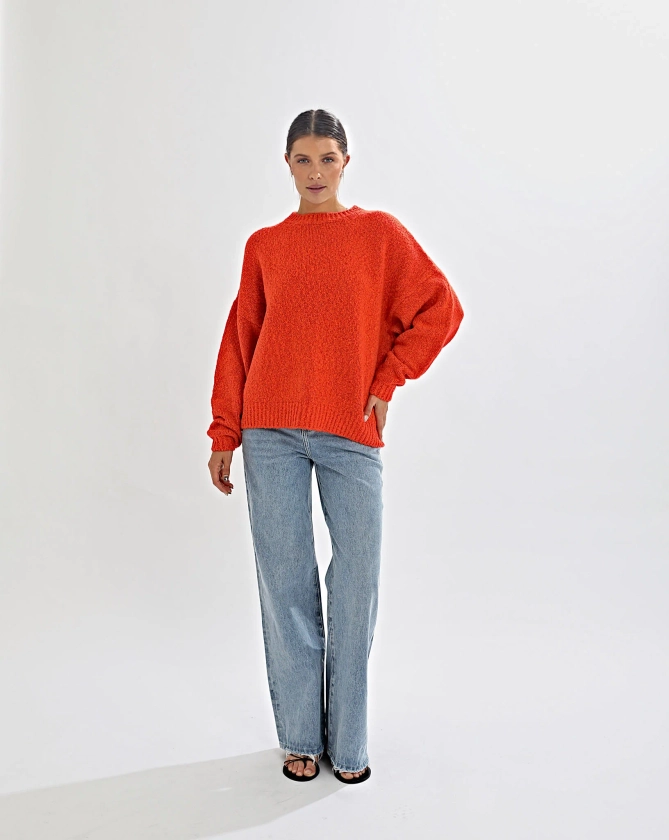 Valentina Knit Jumper Red Marl