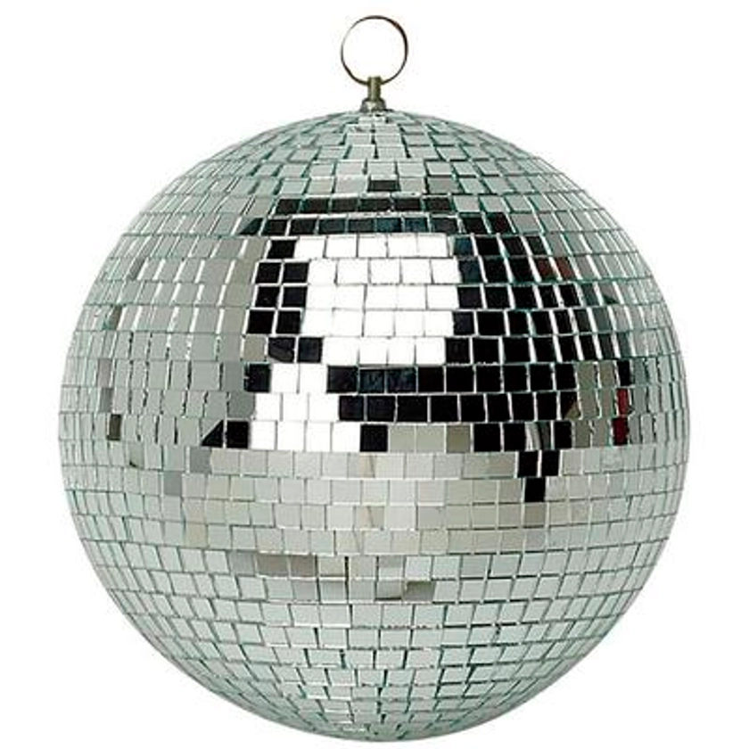 25cm Silver Mirror Ball (10″) with 10mm Facets
