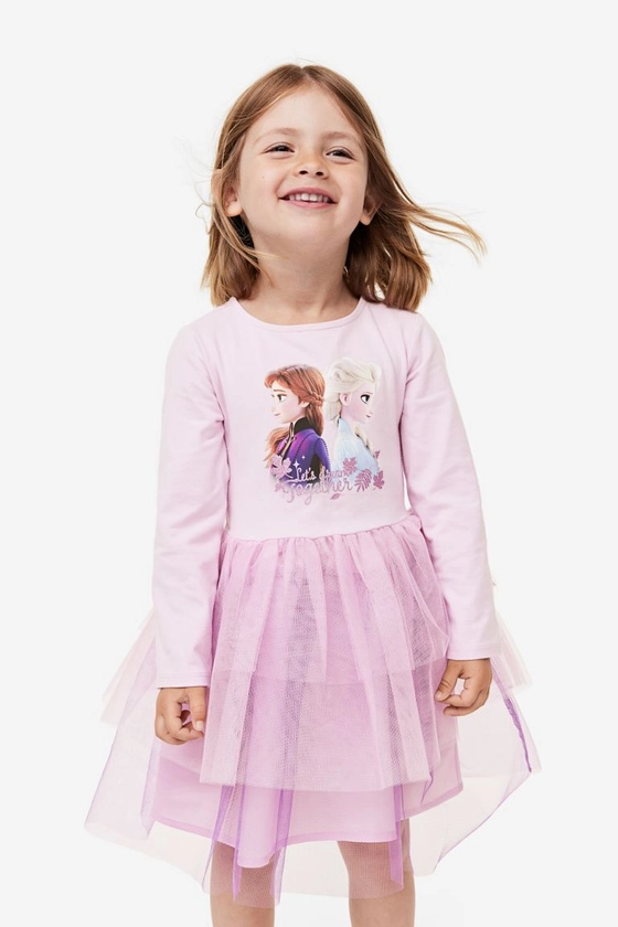 Tulle Skirt Dress - Light pink/Frozen - Kids | H&M AU