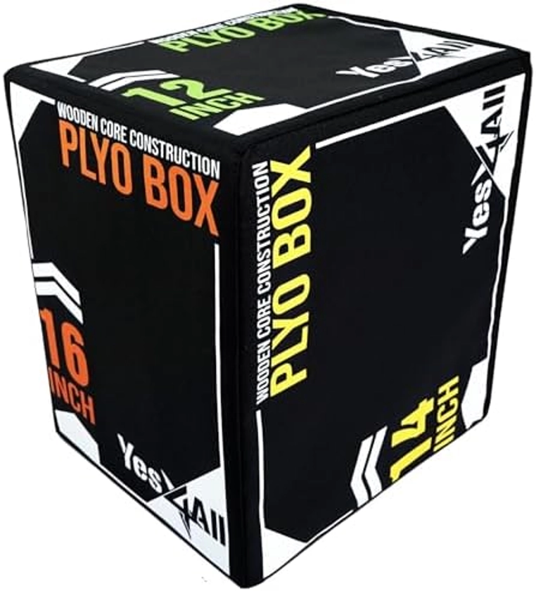 Yes4All Yes4All Unisexe S NLHH Soft Plyo Box Noir A 16 14 12 A. Version Sport Noir, a. 12 UK, 40,6 x 35,6 x 30,5 cm : Amazon.com.be: Sports et Loisirs