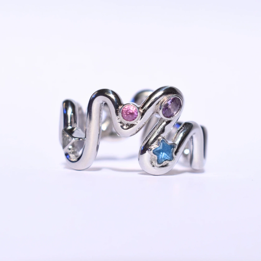 Squiggle Ring Silver