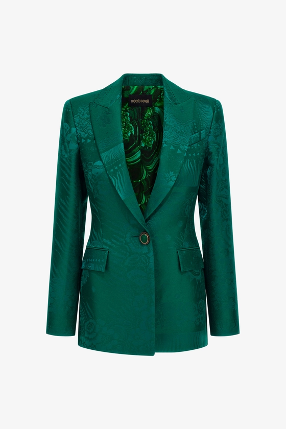 Blazer Jacquard | Vert | Femme | Roberto Cavalli FR