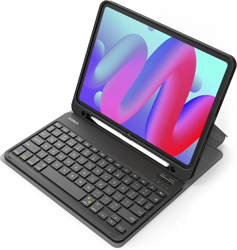 Inateck Keyboard Case Compatible with iPad 10th Gen (2022) 10.9 inch, iPad Air 6 2024 11 inch/Air 5/4 Gen, iPad Pro 11 4th/3rd/2nd/1st Gen, with Pencil Holder, Detachable, KB04002