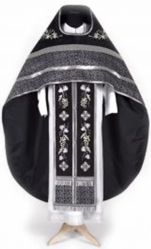 Lenten Russian-Style Priest Vestment with Grapevine Embroidery