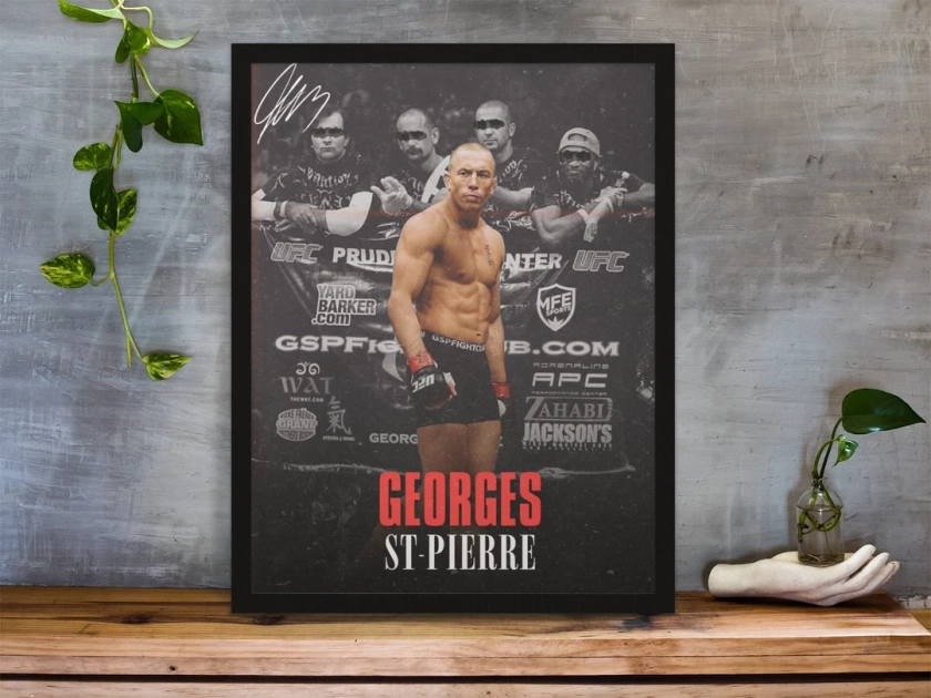 Affiche Georges St-Pierre, affiche UFC, idées d'affiches, affiche GSP, affiche de combattant, motivation d'athlète, décoration murale - Etsy France