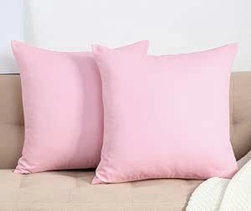 Amazon.com: TangDepot Handmade Decorative Solid 100% Cotton Canvas Throw Pillow Covers/Cushion Covers, 45 Colors Available - (20" x20" , Salmon Pink, 2 Count (Pack of 1)) : Home & Kitchen