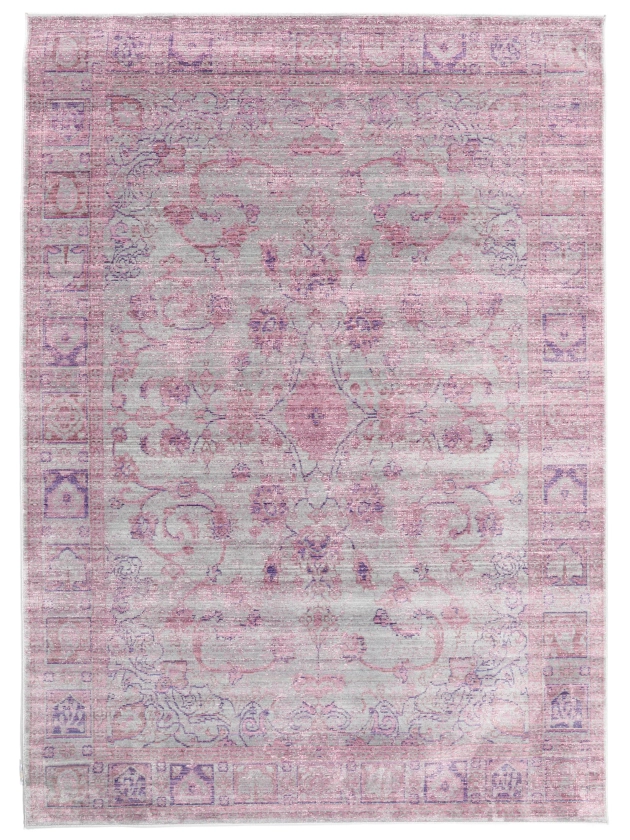 Rugvista core - Maharani - Grijs / Roze 140 x 200 cm Vloerkleed - Rugvista