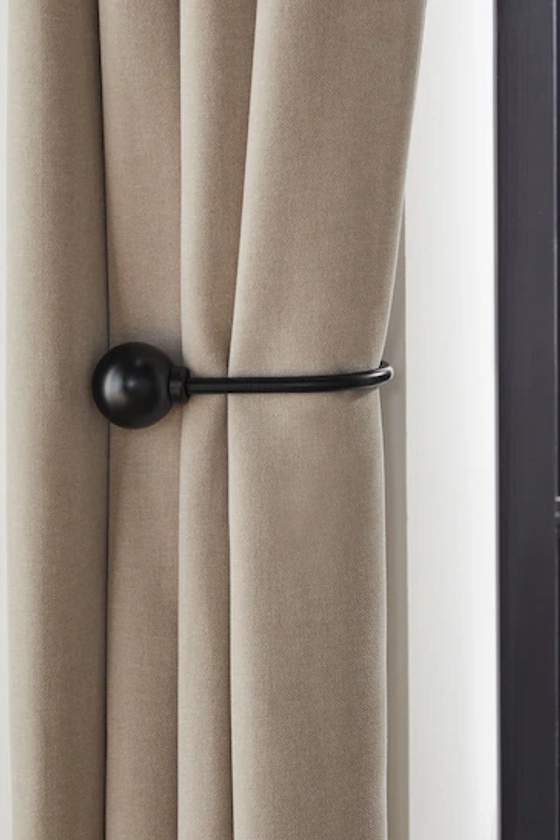 Buy Set of 2 Black Ball Curtain Holdbacks from the Next UK online shop
