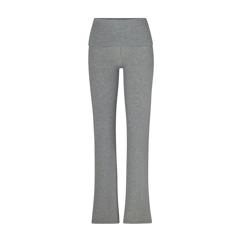 SOFT LOUNGE FOLDOVER PANT | HEATHER GREY