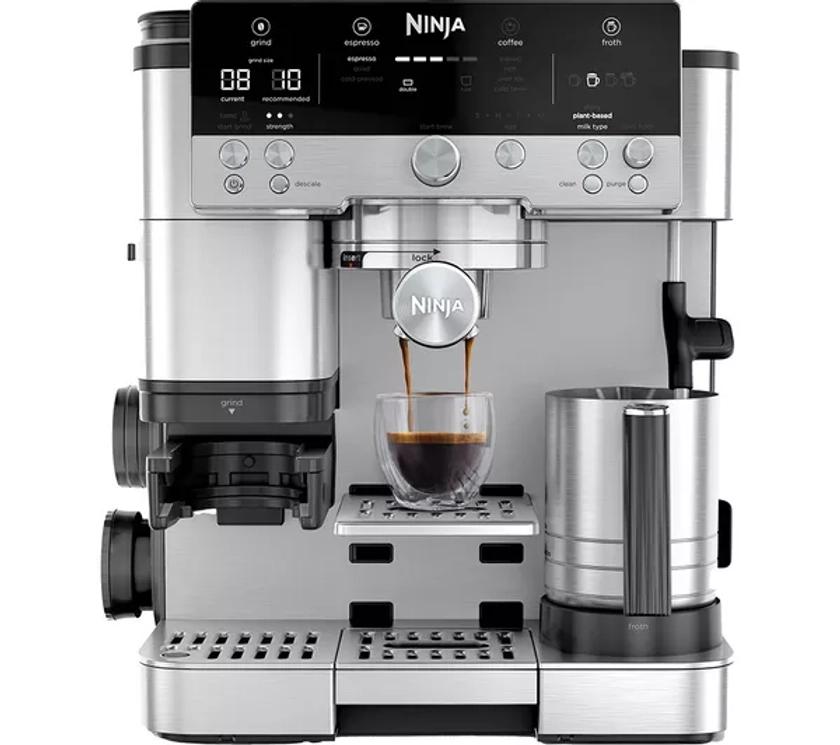 Buy NINJA Luxe Cafe Premier Series ES601UK Bean to Cup Coffee Machine - Silver & Black | Currys