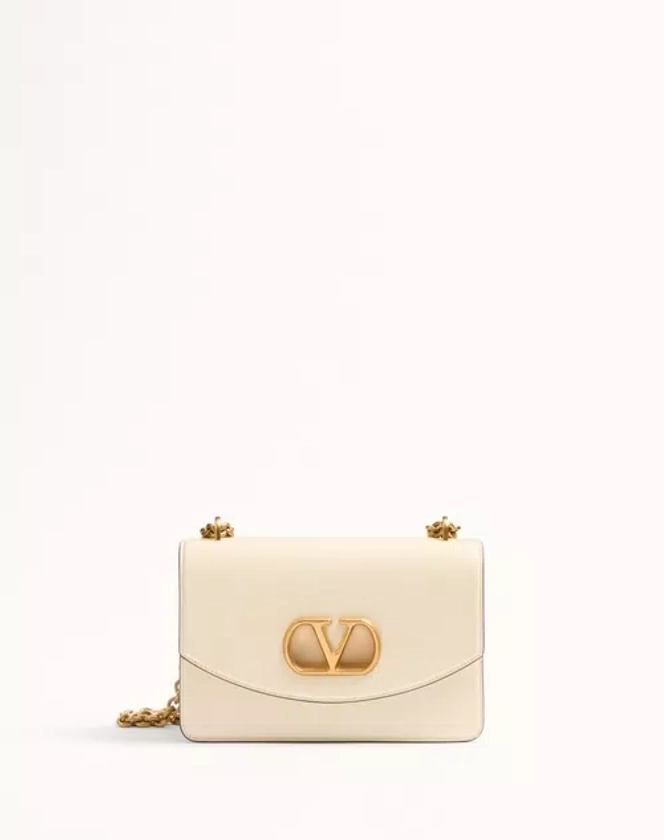 VALENTINO GARAVANI VAIN SHOULDER BAG IN SHINY CALFSKIN