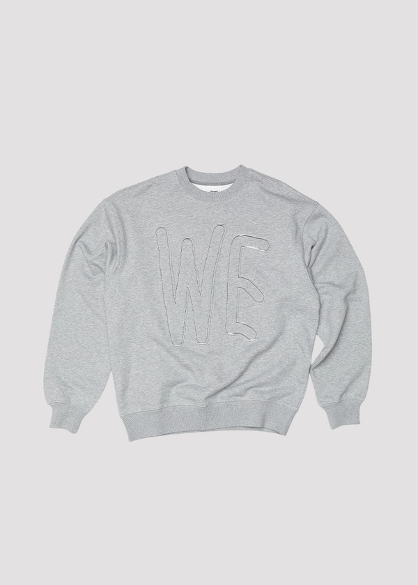 DOUBLE APPLIQUE SWEAT WE LOVE GREY