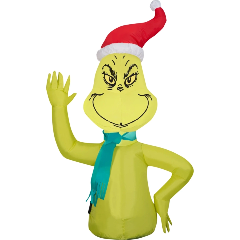 3.5 ft. H Christmas Airblown Inflatables Dr. Seuss Car Buddy Grinch with Scarf