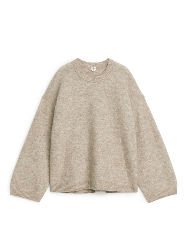 Pull en mélange de laine et d'alpaga - Beige - Knitwear - ARKET FR