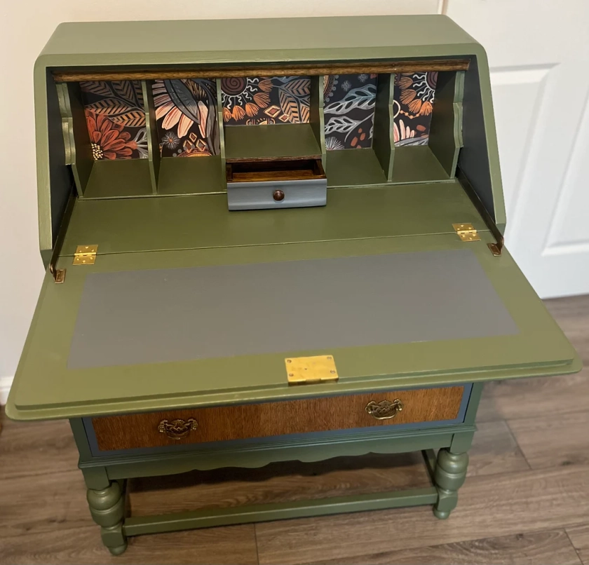 Vintage Upcycled Writing Bureau Desk- COLLECTION ONLY