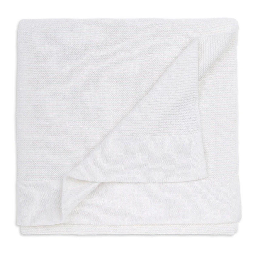 Cotton Knit Baby Blanket Cream