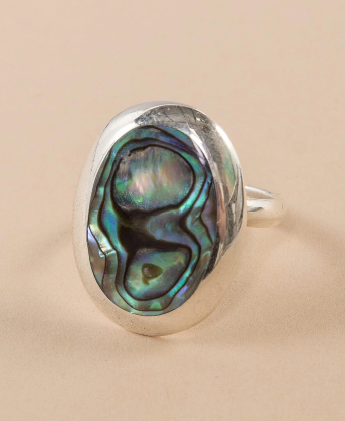 Abalone Shell Sterling Silver Ring