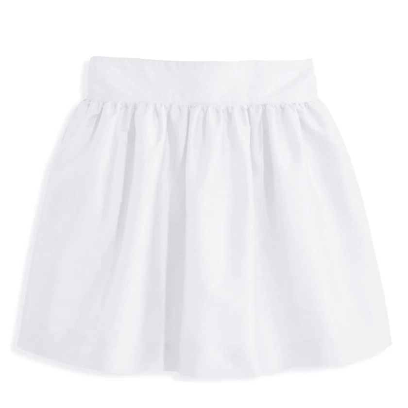 Party Skirt -- White Taffeta