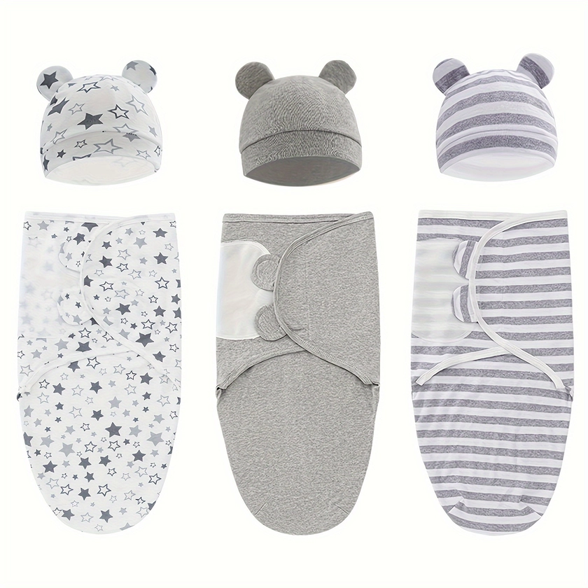 1 Set/2 Pieces Suitable for Small And Medium Newborn Swaddle Baby Adjustable Swaddle Sleeping Bag 0-6 Months, Baby Swaddle Blanket for Boys And Girls, *, Baby Swaddle Blanket, Christmas, Halloween, Thanksgiving Gift Easter Gift