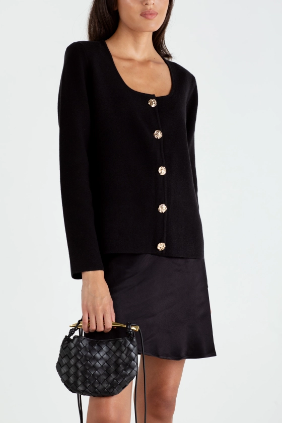 "The Claire" - Blazer Cardigan (Black)