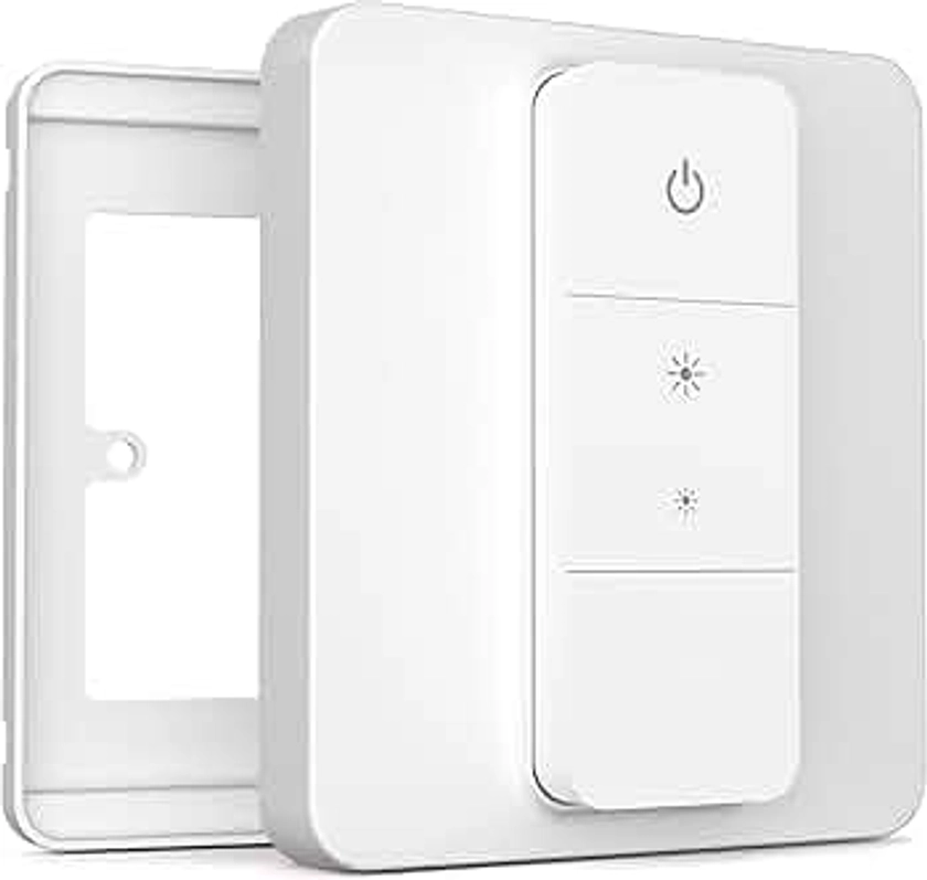 IYOKI® Pro Couvercle d'interrupteur pour Philips Hue Dimmer V2, Compatible avec Hue Switch Cover, Plaque d'adaptation pour interrupteur à distance, 1-Gang (1-Pack)