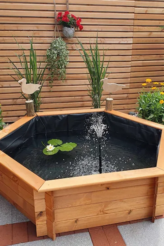 Buy Promex Brown Raised Hexagon Garden Solar Pond Set from the Next UK online shop